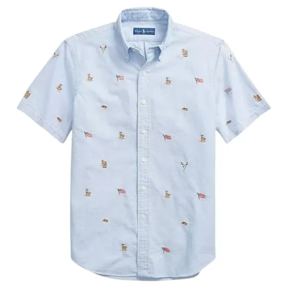 Polo Ralph Lauren Western Americana Classic Fit Embroidered Shirt Men’s Medium