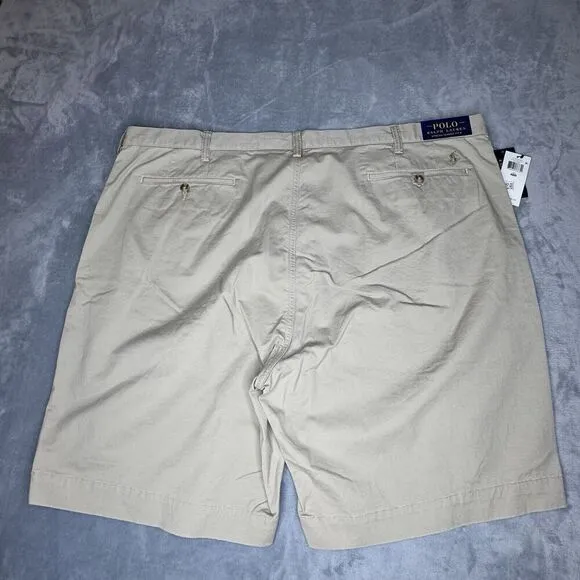 Polo Ralph Lauren Mens 48B Shorts Beige Chino Stretch Cotton Twill Casual Preppy