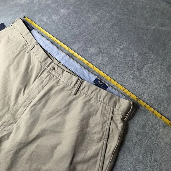 Polo Ralph Lauren Mens 48B Shorts Beige Chino Stretch Cotton Twill Casual Preppy