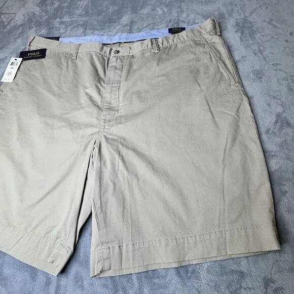 Polo Ralph Lauren Mens 48B Shorts Beige Chino Stretch Cotton Twill Casual Preppy