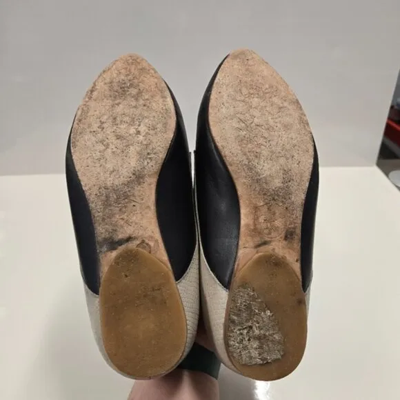 Poppy Barley Women's Beige and Black Eyelet Oxford Shoes