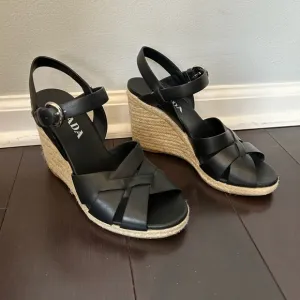 Prada 4 inch espadrille wedges