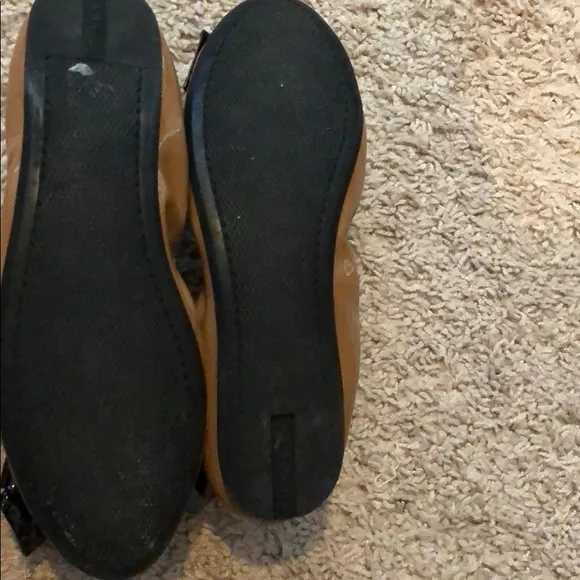 PRADA big bow leather flats
