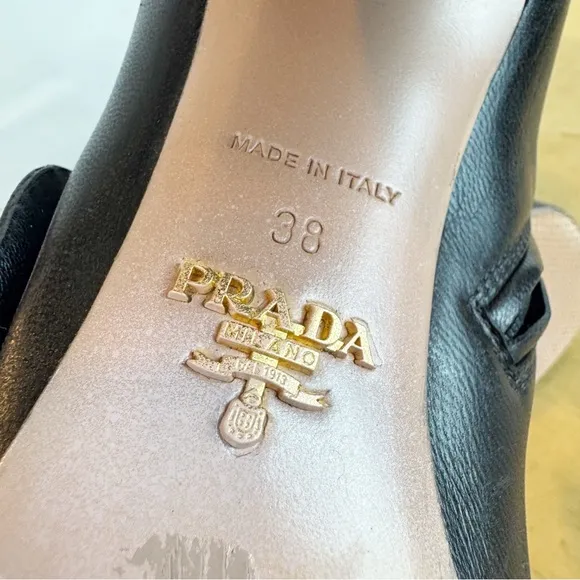 Prada | Black Leather Heeled Boots, 38