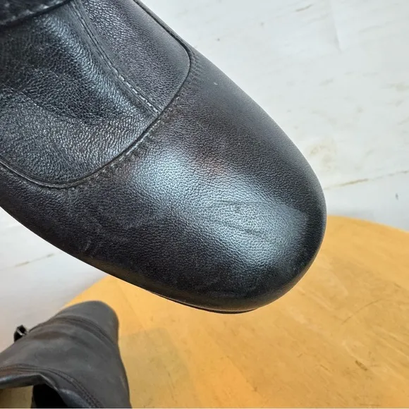 Prada | Black Leather Heeled Boots, 38