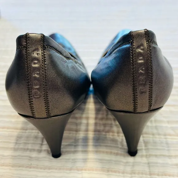 PRADA Calzature Donna Nappa Mordore In Grafite, Size 40 (box and dust bag)
