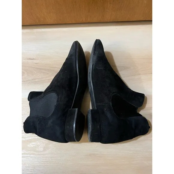 Prada Chelsea Boots Black Suede Size 37 Flat Ankle Boots