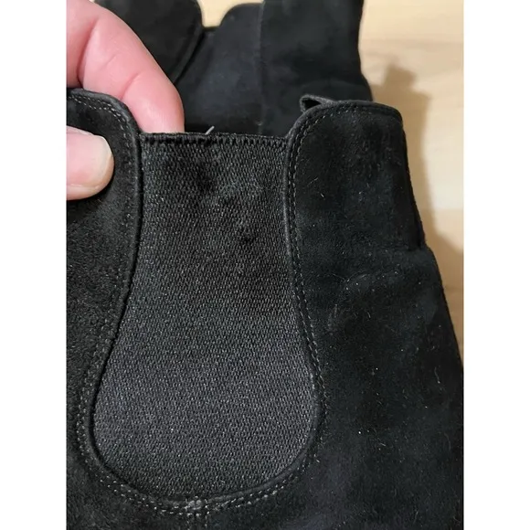 Prada Chelsea Boots Black Suede Size 37 Flat Ankle Boots
