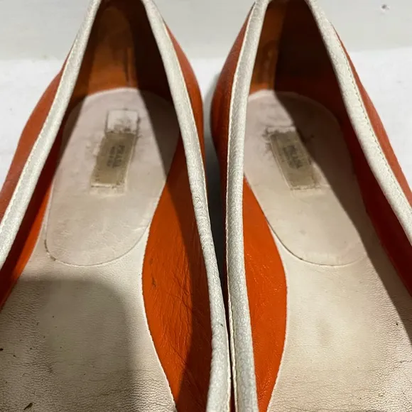Prada Leather Flats, Size 37 EU Women