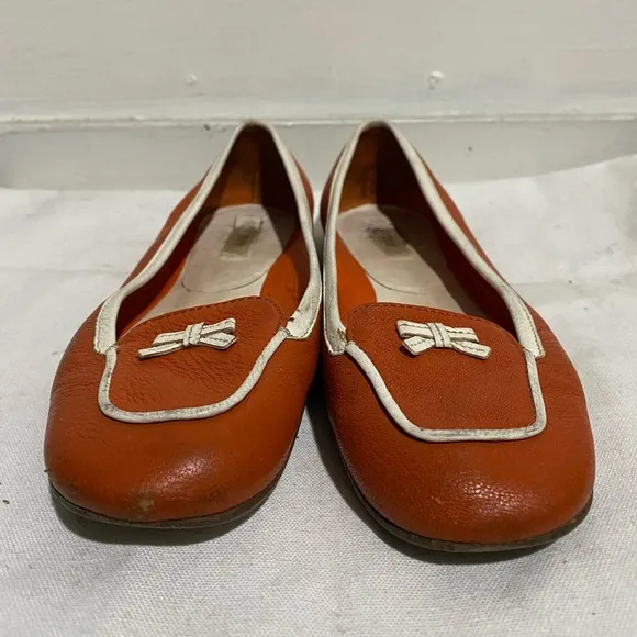 Prada Leather Flats, Size 37 EU Women