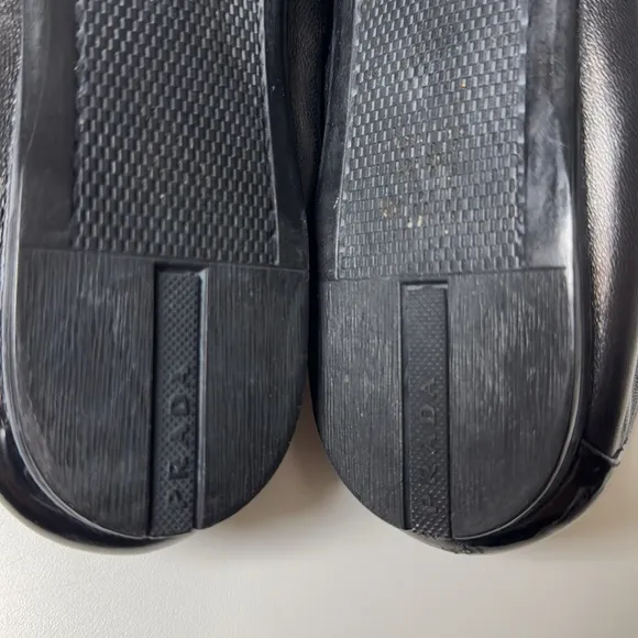 Prada Linea Rossa Ballet Leather Flats