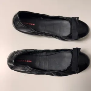 Prada Linea Rossa Ballet Leather Flats