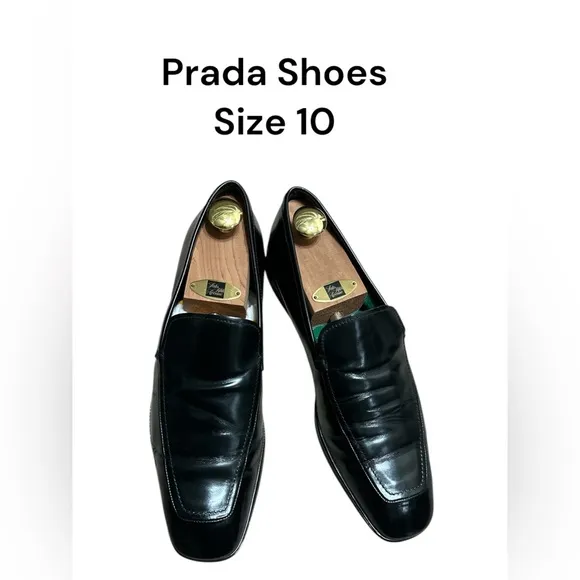 Prada men’s slip on leather shoes size 10