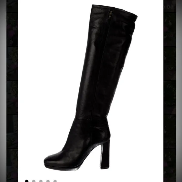 Prada sport black leather boots