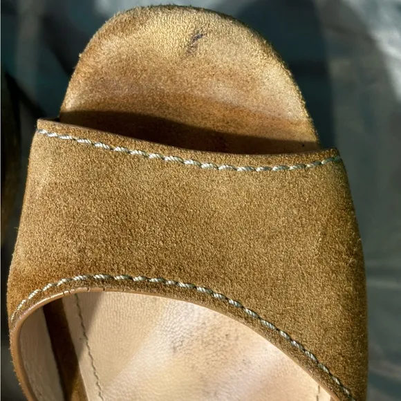 PRADA Suede Espadrille Platform. Size 37.