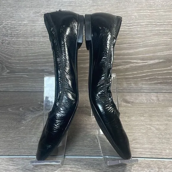 Prada Black Patent Leather Women’s Sz EU 35.5 Slip On Ballet Flats