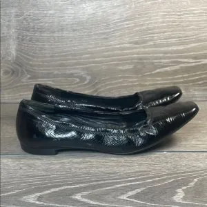 Prada Black Patent Leather Women’s Sz EU 35.5 Slip On Ballet Flats