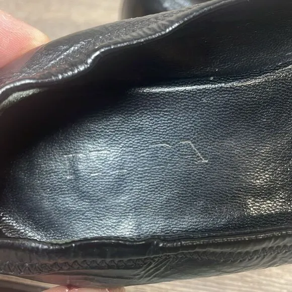 Prada Black Patent Leather Women’s Sz EU 35.5 Slip On Ballet Flats