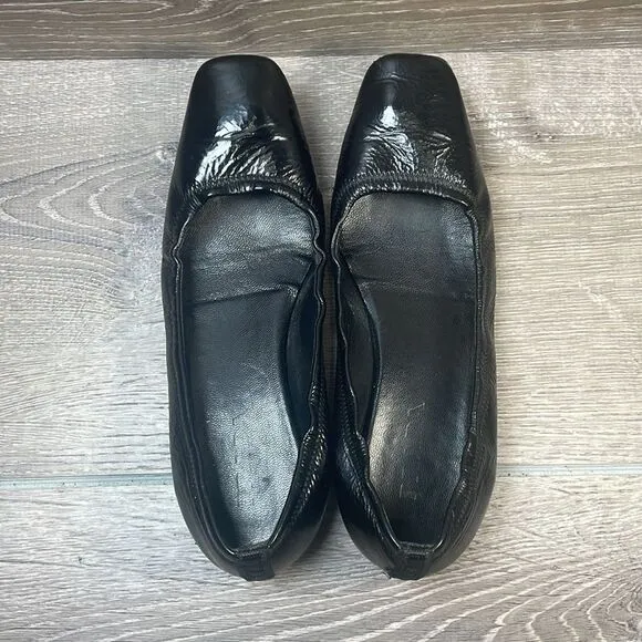 Prada Black Patent Leather Women’s Sz EU 35.5 Slip On Ballet Flats