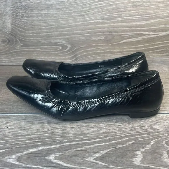 Prada Black Patent Leather Women’s Sz EU 35.5 Slip On Ballet Flats