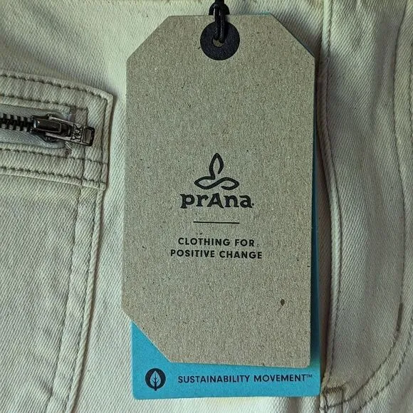 PRANA NWT Broadway Denim Stretch Skirt sz 4 in Natural