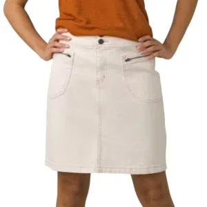 PRANA NWT Broadway Denim Stretch Skirt sz 4 in Natural