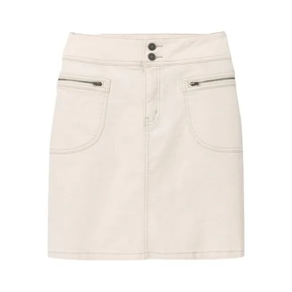 PRANA NWT Broadway Denim Stretch Skirt sz 4 in Natural