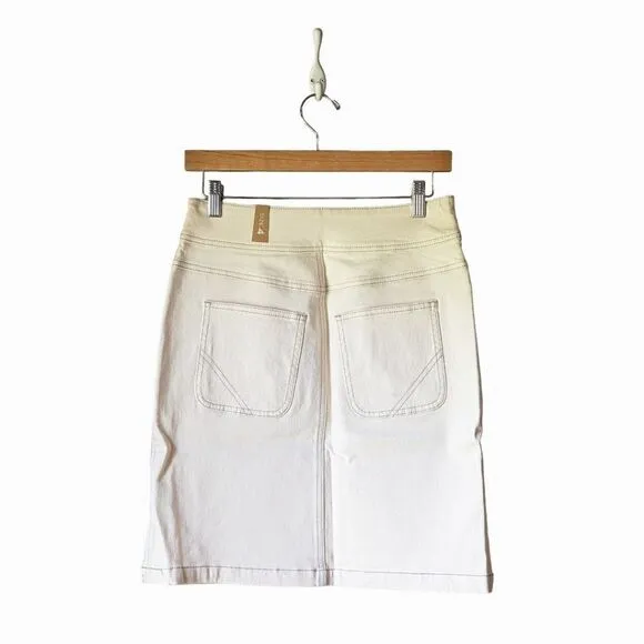 PRANA NWT Broadway Denim Stretch Skirt sz 4 in Natural