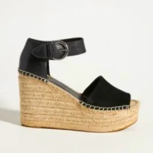 PRICE FIRM Marc Fisher espadrille leather wedges