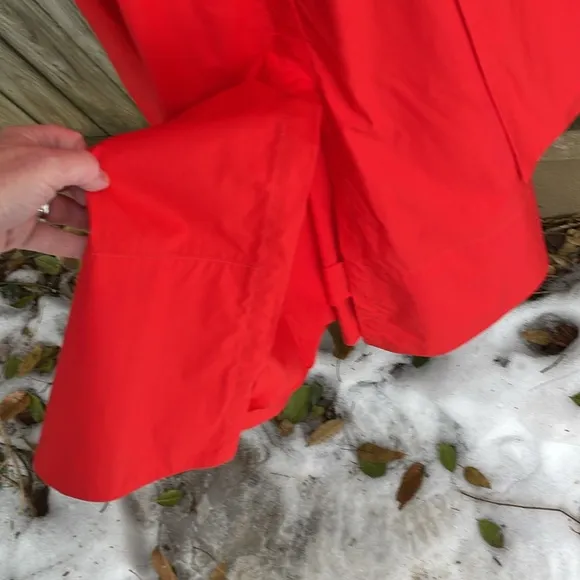 Proenza Schouler Poplin Apron Dress White Label Bright Orange red cotton 4