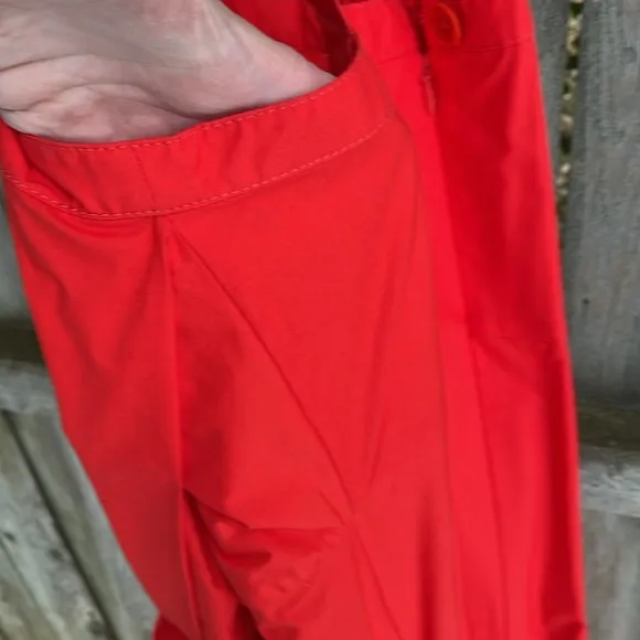 Proenza Schouler Poplin Apron Dress White Label Bright Orange red cotton 4