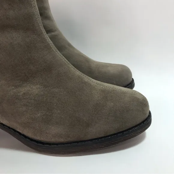 Propet Women's Grey Rebel Suede Leather Heeled Ankle Boots with Tassel Size 7