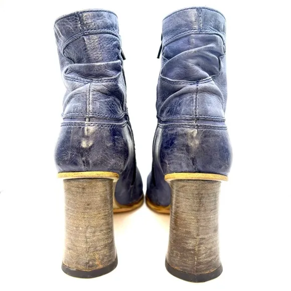 Prophecy Blue Leather Heeled Boots | 38
