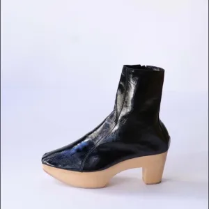 Rachel Comey Black and Tan Heeled Boots