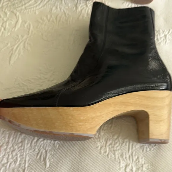 Rachel Comey Black and Tan Heeled Boots
