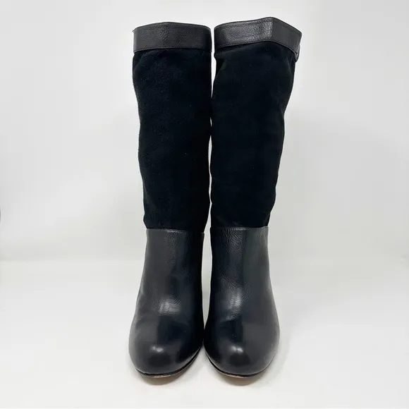 Rachel Zoe Leather Claudia Slouch Heeled Boots