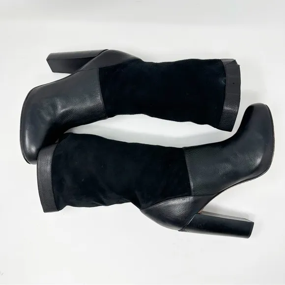 Rachel Zoe Leather Claudia Slouch Heeled Boots