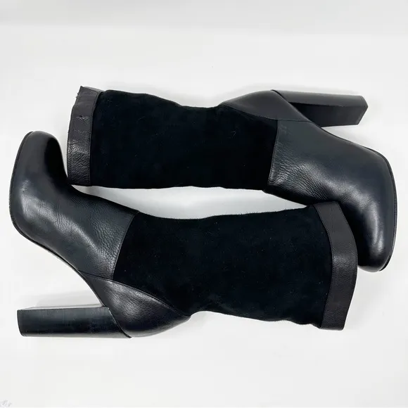 Rachel Zoe Leather Claudia Slouch Heeled Boots