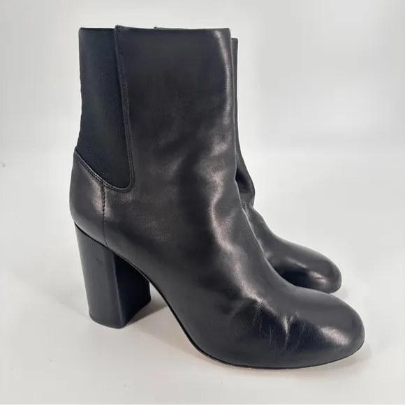 Rag &amp; Bone Agnes Black Leather Heeled Boots Size 40