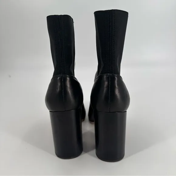 Rag &amp; Bone Agnes Black Leather Heeled Boots Size 40