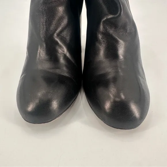 Rag &amp; Bone Agnes Black Leather Heeled Boots Size 40