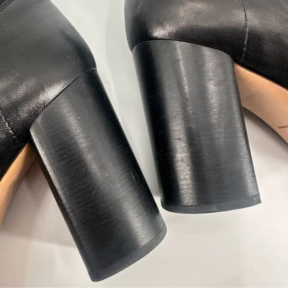 Rag &amp; Bone Agnes Black Leather Heeled Boots Size 40