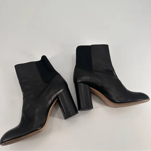 Rag &amp; Bone Agnes Black Leather Heeled Boots Size 40