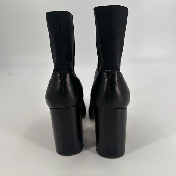 Rag &amp; Bone Agnes Black Leather Heeled Boots Size 40