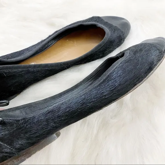 Rag &amp; Bone Black Calf Hair Ballet Flats