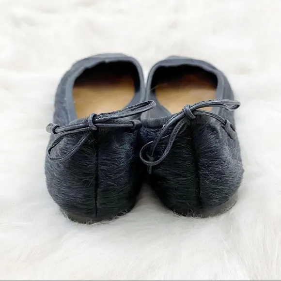 Rag &amp; Bone Black Calf Hair Ballet Flats