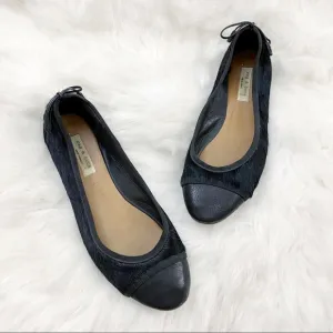 Rag &amp; Bone Black Calf Hair Ballet Flats