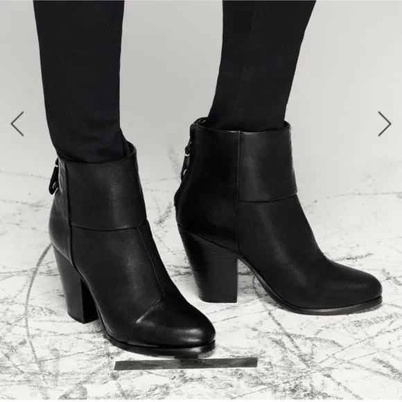 Rag &amp; Bone Classic Newbury Ankle Leather Booties