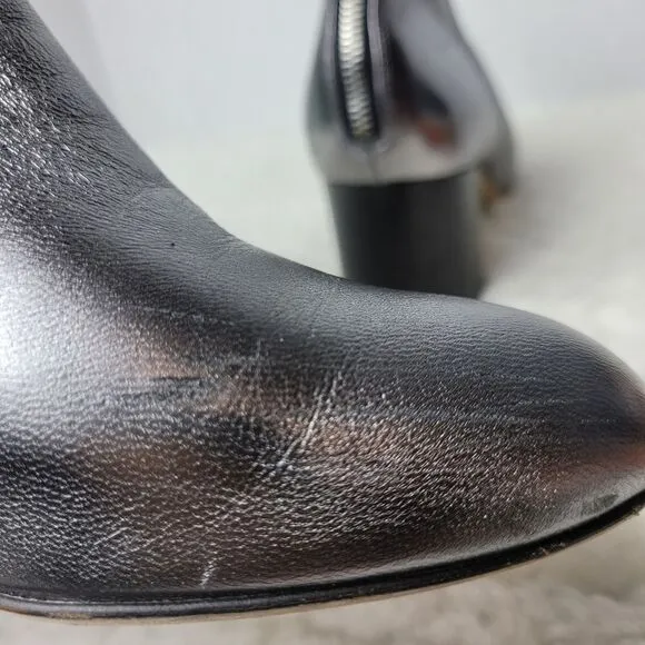 Rag &amp; Bone Drea Womens Boot Size 7.5 Metallic Silver Ankle Bootie Shoes