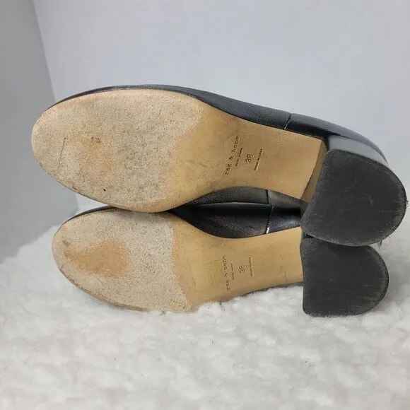 Rag &amp; Bone Drea Womens Boot Size 7.5 Metallic Silver Ankle Bootie Shoes